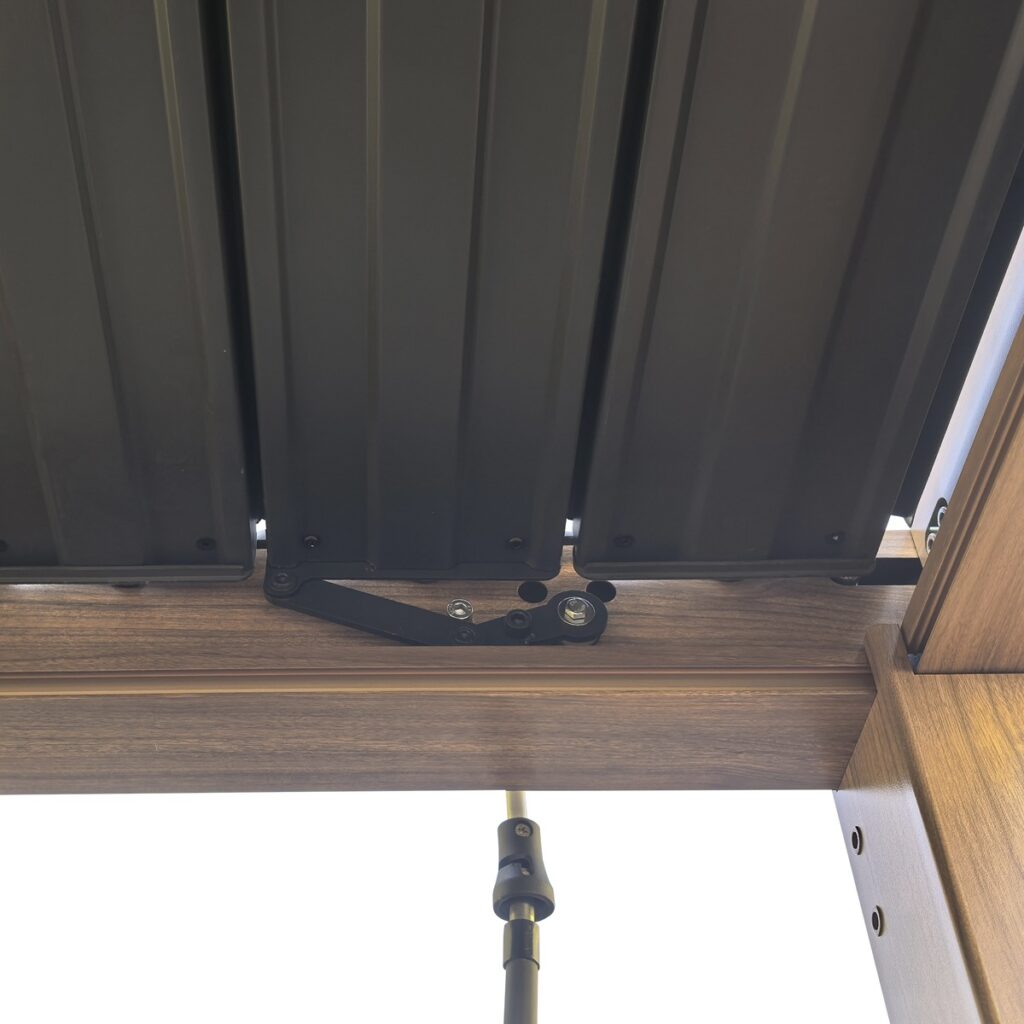 Hillier Wood Effect Louvered Gazebo 5056771095917 2